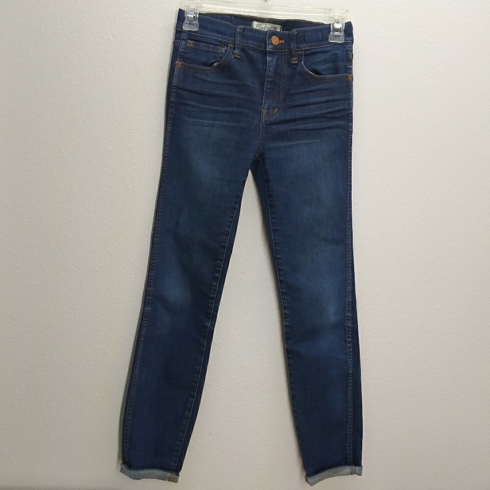 MADEWELL Women's High Riser Skinny Jeans Blue High Waist Size 24